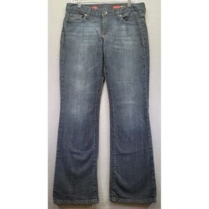 X2 Women’s Boot Cut Jeans in Medium Blue with Dark Stitching